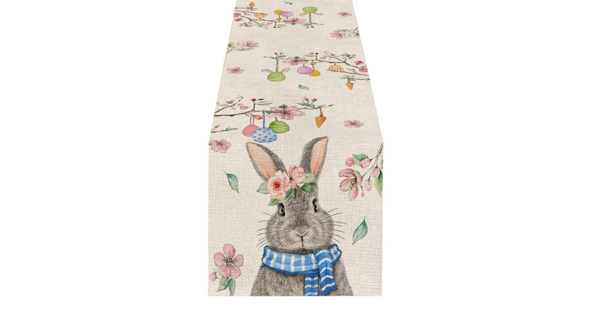 Chemin De Table Lapin De Pâques 33x183cm : La Déco De Fête Joyeuse Pour La Maison
